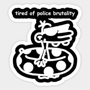 Manny Heffley tired police brutality Sticker